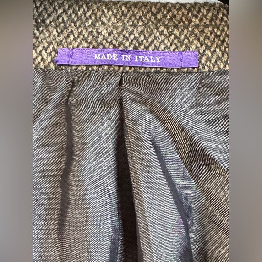 RALPH LAUREN PURPLE LABEL TWEED SPORT COAT BLAZER GREEN $2495 42 L JACKET OLIVE - Picture 5 of 8